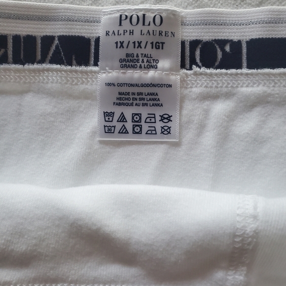 Polo by Ralph Lauren Set of 2 White Sz. 1X Briefs - Picture 2 of 5